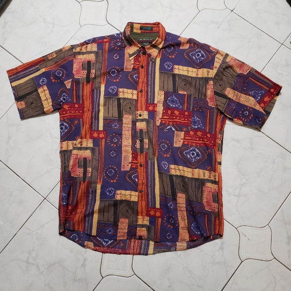 North 44° short sleeve button up shirt 100% cotton - Picture 1 of 6